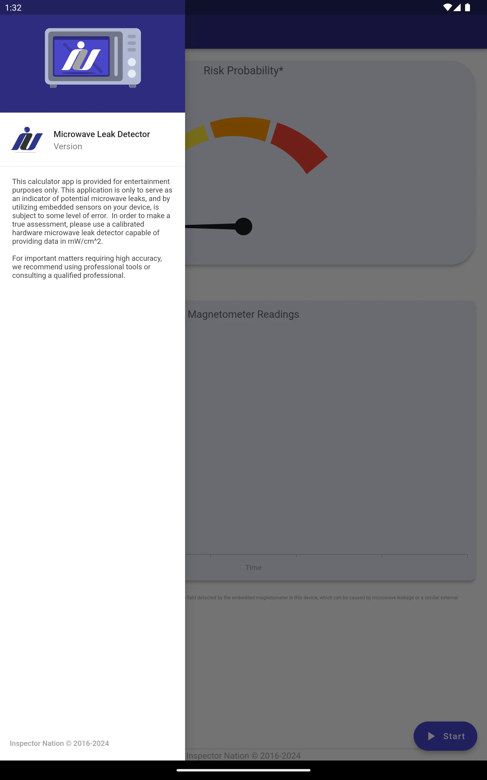 IN Microwave Leak Detector screenshot